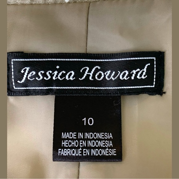 JESSICA HOWARD GUN METAL & WHITE FIT-FLARE SLEEVELESS FLORAL DRESS. WOMEN SZ 10 - Picture 7 of 9